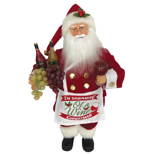 Santa's Workshop 15" Wine Christmas Claus By Santasworkshop in Red | Michaels®
